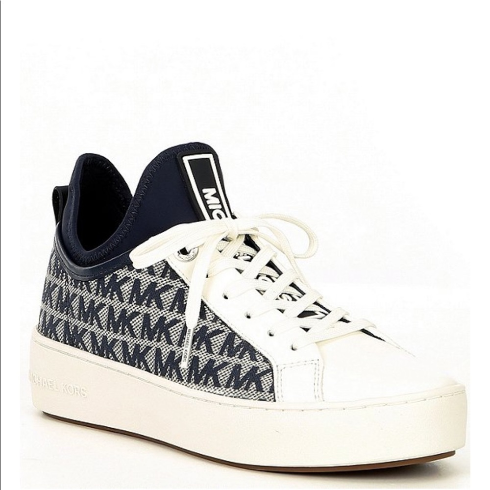 Michael Kors Ace Logo Print Lace-Up Sneakers